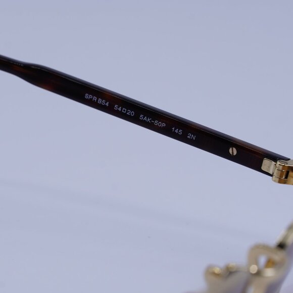 Prada PRB54S 5AK50P Sunglasses Gold Rectangle Frame, Dark Honey Lenses - Picture 6 of 10